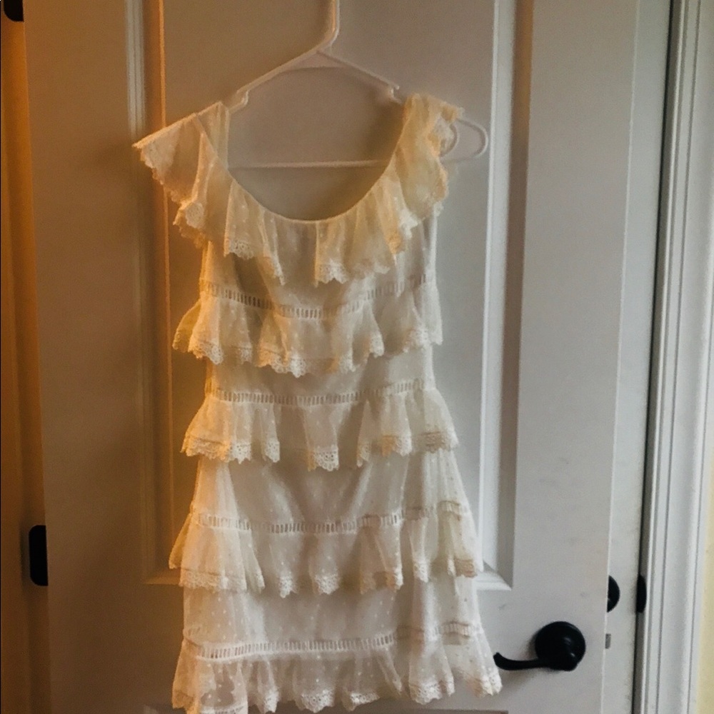 White Ruffle Dress - Picture 3 of 5